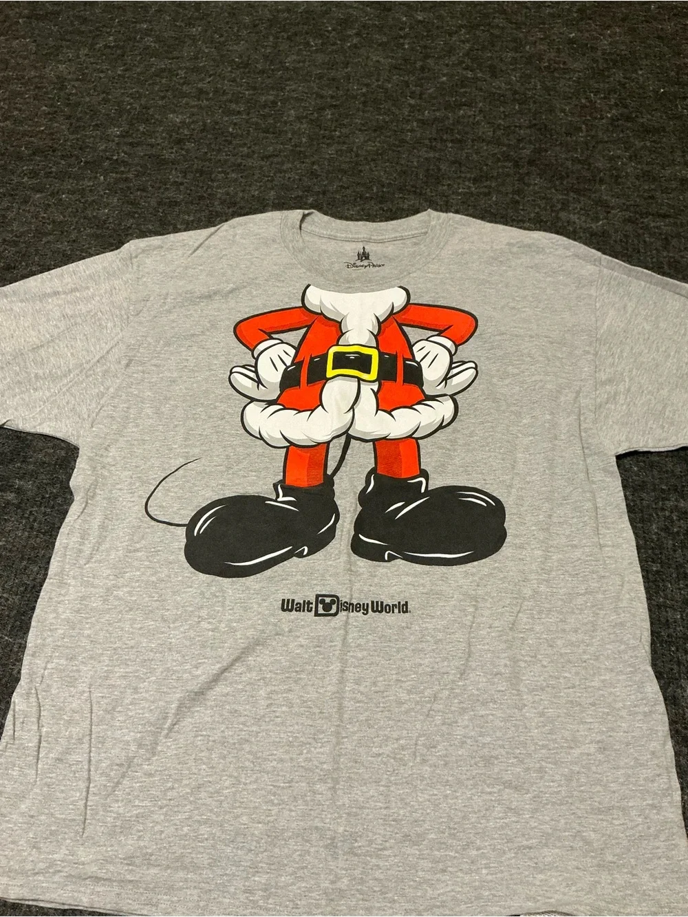 Hanes Disney Parks Gray Logo Crewneck Tee